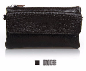 Clutch Wristlet Genuine Leather Crocodile Bag - Brilliant Hippie