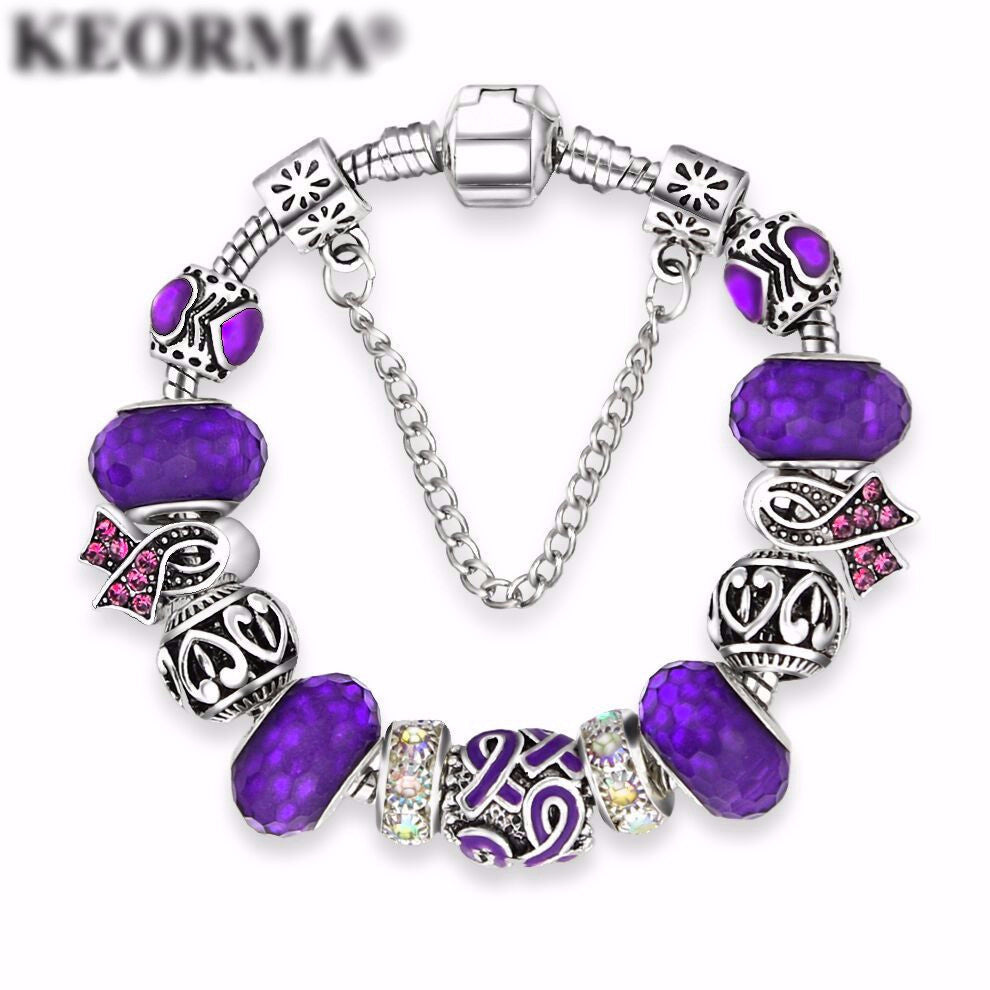 European Crystal Beads Ribbon Bracelets - Brilliant Hippie