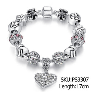 Luxury Silver Crystal Charm Bracelet - Brilliant Hippie
