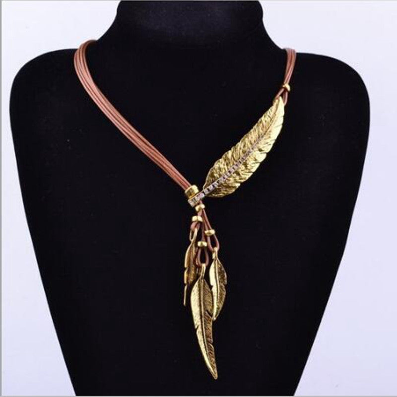 Bohemian Feather Statement Necklace - Brilliant Hippie