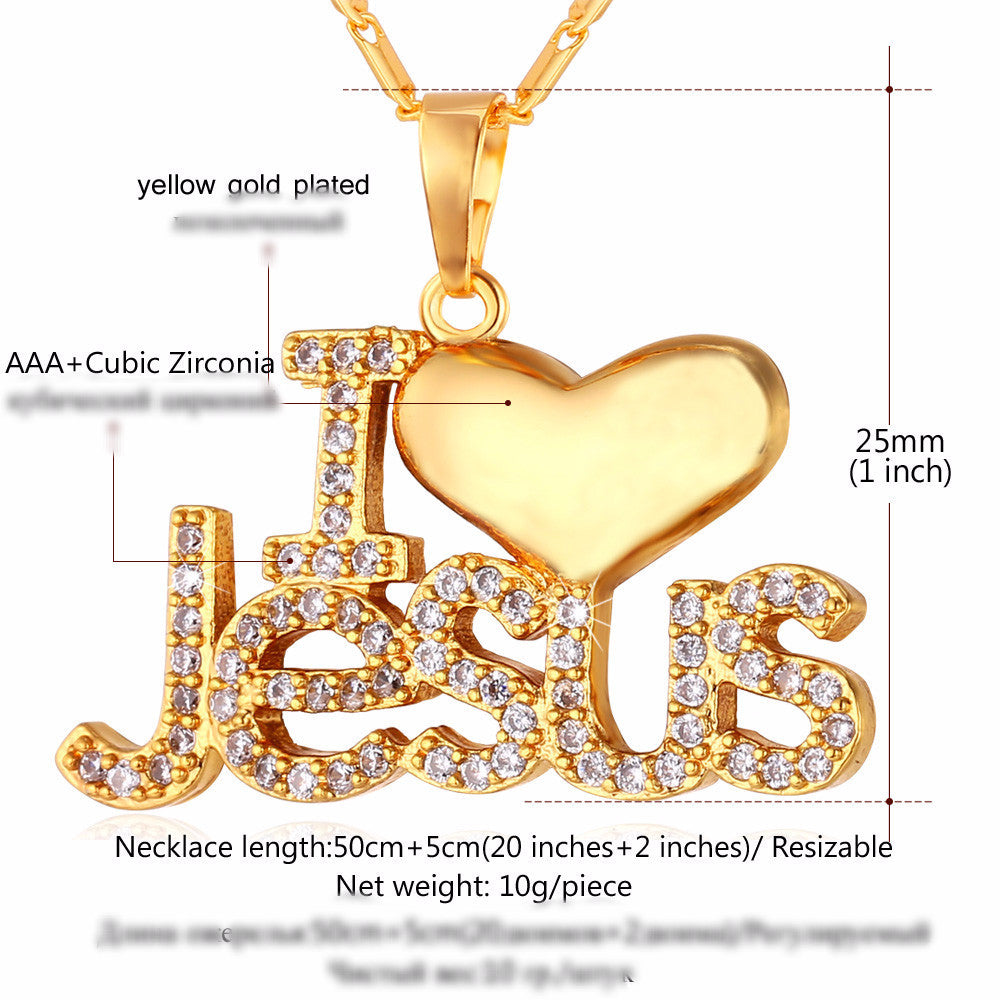 I Love Jesus Necklace - Brilliant Hippie