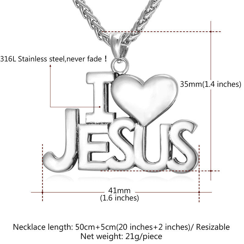 Jesus Heart Necklace - Brilliant Hippie